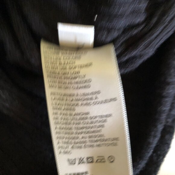 Free People Black Ribbed Crop Ruffle Cuff Sleeve Top Small - Picture 3 of 5